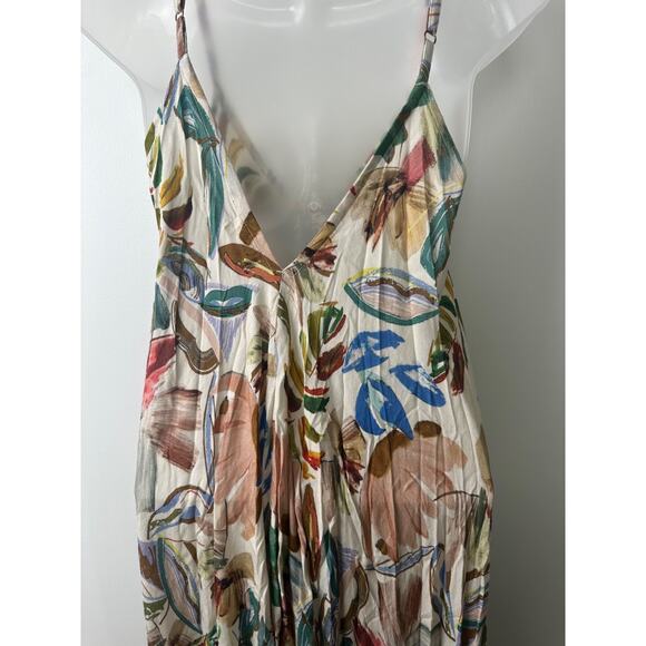 World Market Jumpsuit Womens S/M Floral Print Harem Rayon Boho Lagenlook E6 - Picture 6 of 8